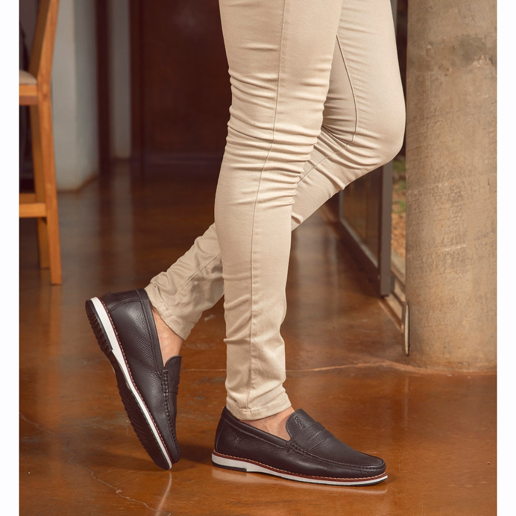 Mocassim Masculino Em Couro Legítimo + Cinto de Brinde - Rei da Boota