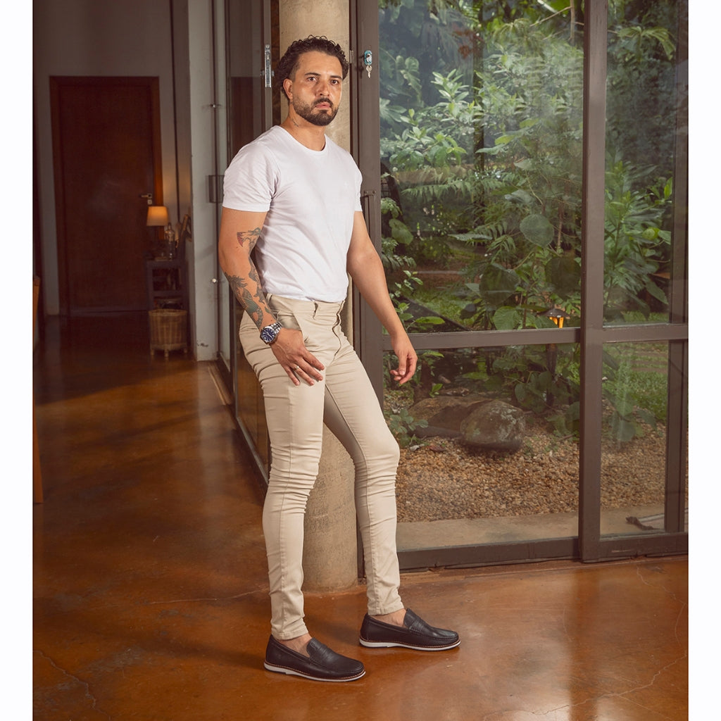 Mocassim Masculino Em Couro Legítimo + Cinto de Brinde - Rei da Boota