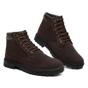 Bota Masculina Casual Couro + Carteira de Brinde - Rei da Bota