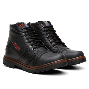 Bota Coturno Masculino Cano Médio Extra Leve e Confortável - Rei da Bota