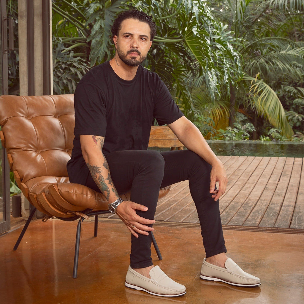 Mocassim Masculino Em Couro Legítimo + Cinto de Brinde - Rei da Boota