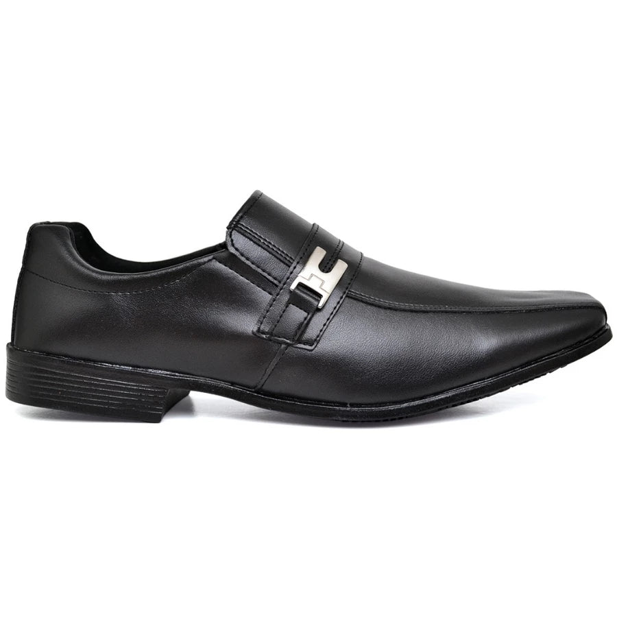Sapato - Social Sintético Preto/Marrom | Rei da Bota